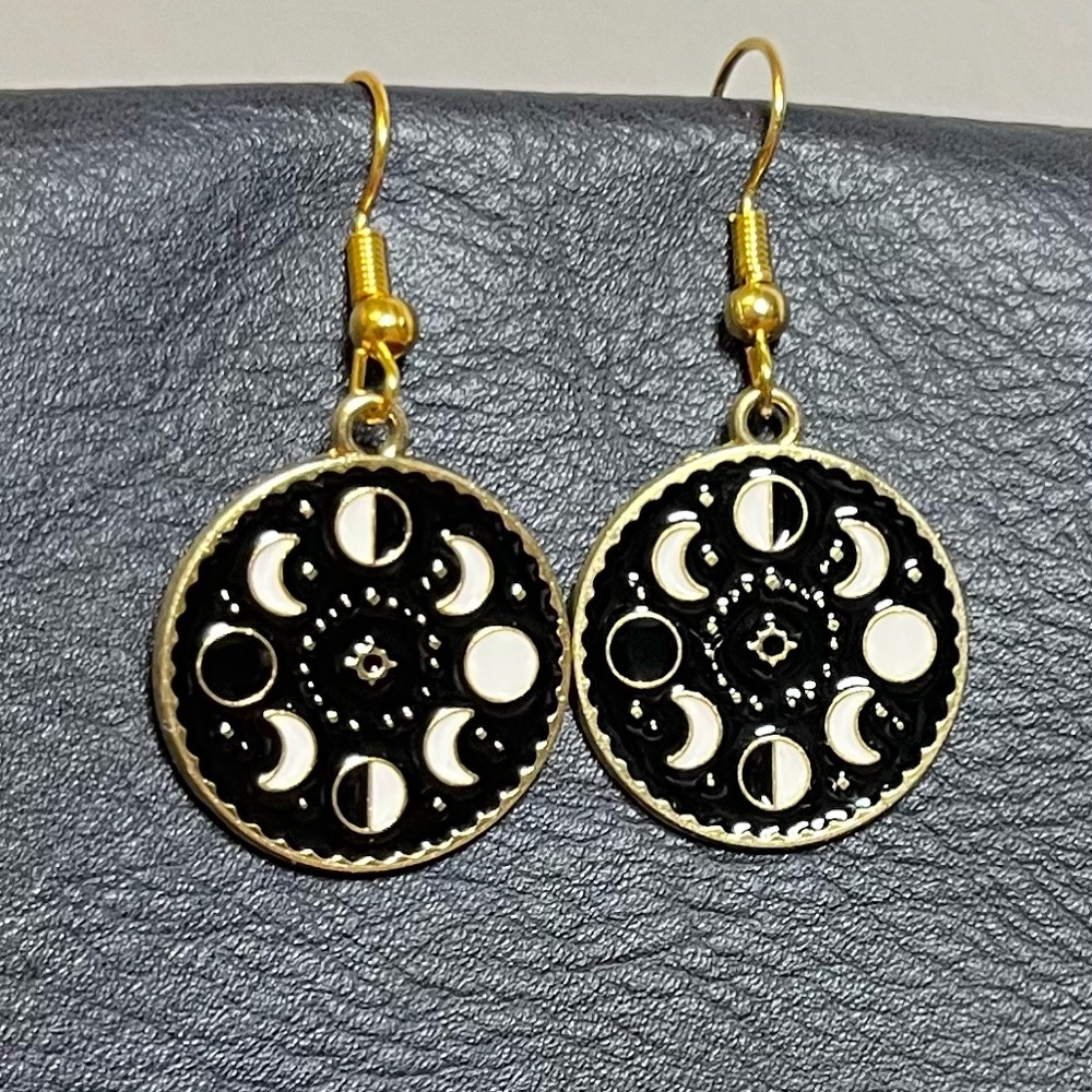 Moon phase earrings